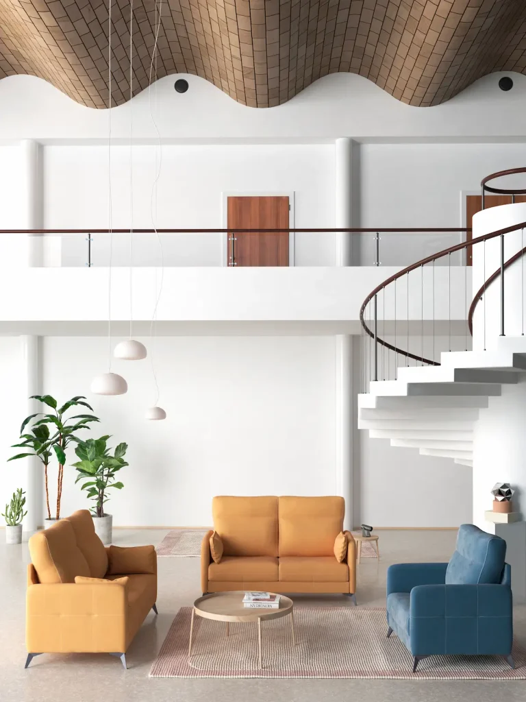 Sofá moderno con estilo contemporáneo y gran confort